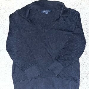 Tommy Hilfiger Women's Black V-Neck Sweater
